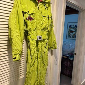 Vintage Bogner Classic Ski suit, full suit sith belt